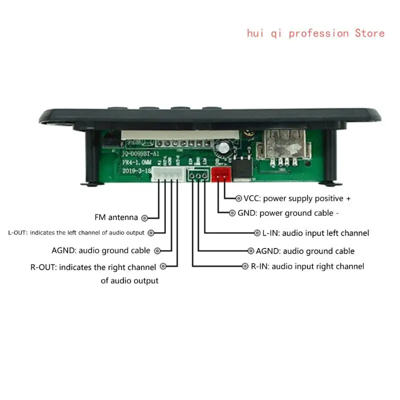 Decoders Board MP3 Player USB Recording Module Support USB Card AUX FM Radio