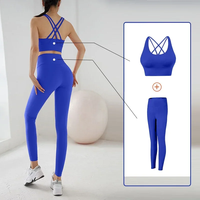 Yoga Set Women's Sports Bra and Leggings Jogging 2-piece set yoga Sports Women Gym Set Clothes Sportwear Woman Clothes