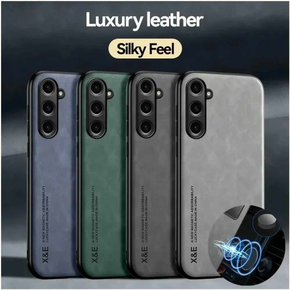 Protective Case for Samsung Galaxy S25 S24 S23 S22 S21 S20 Ultra Plus FE Cover for Galaxy S23FE Magnetic Holder Phone Coque