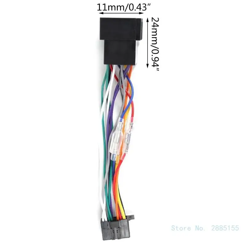 Reproductor de música estéreo para coche, sistema de sonido, arnés de cableado, conector, adaptador de enchufe, telar de Cable resistente a altas temperaturas, 2003 encendido