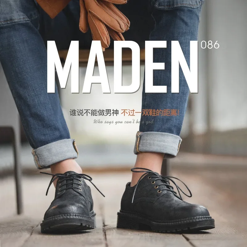 Maden Genuine Leather Boots for Men Brand Outdoor Durable Ankle Boots Classic Safety Shoes Indestructible Hiking Shoes