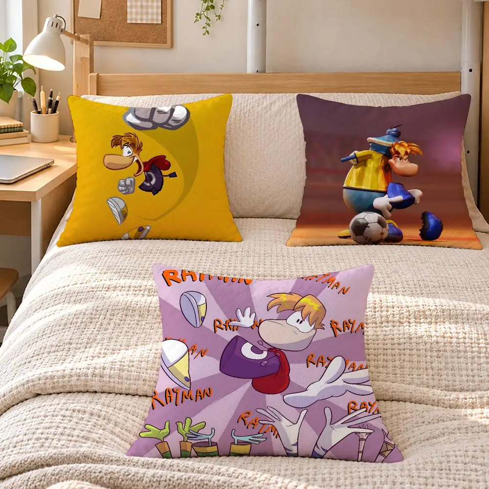 Game Adventure R-Rayman Legends Cushion Cover Soft Short Plush  throw pillow Sofa Bedroom Den Car Dorm Decor Gifts