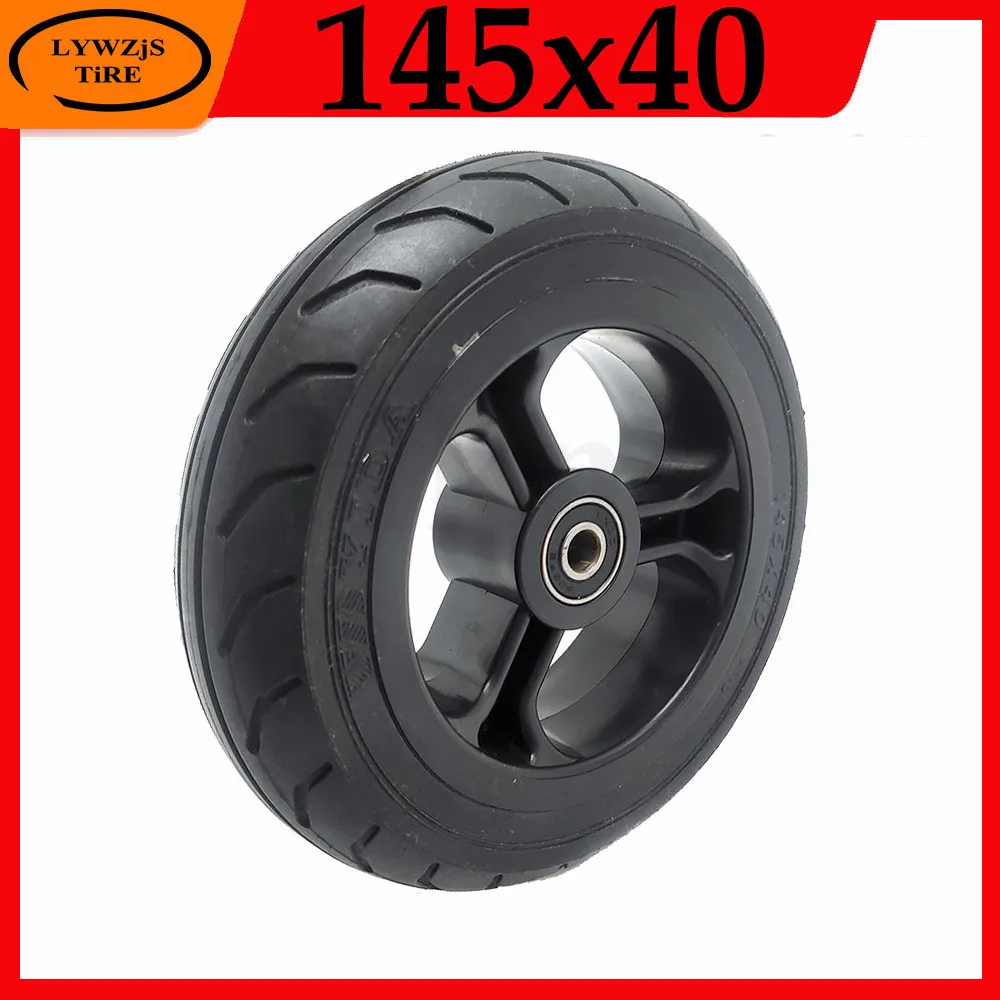 Electric Scooter 145x40 Wheel Tyre for Fast Wheel F0,Jackhot Carbon Fiber Scooter 5.5 Inch Solid Tire with Plastic Rim