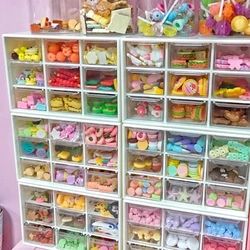 Plastic multi-lattice Drawer Jewelry Girl scrunchie headwear Storage Box Accessories Bracelet Earrings Ring organizing box