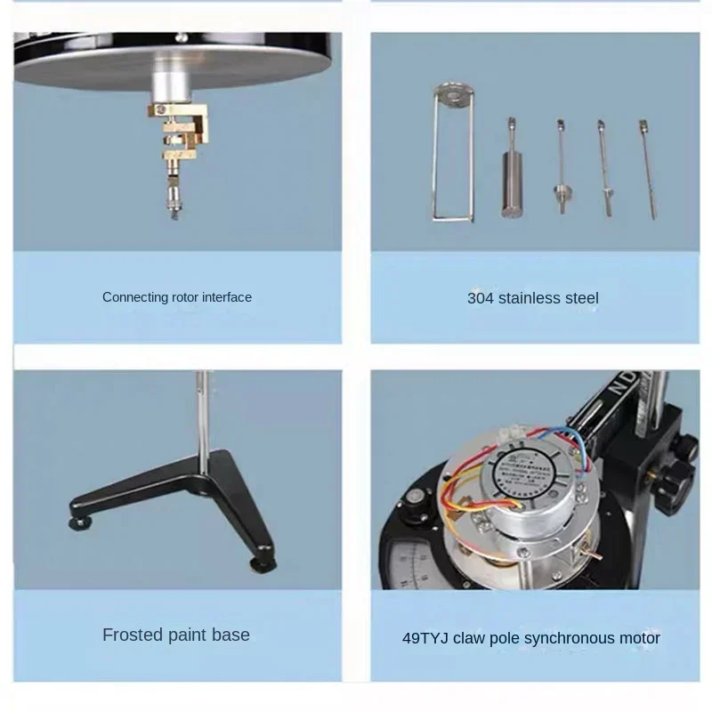Best Seller First Cross Border Goods Portable Tester Ndj-1 Rotational Viscometer With 1-4# Spindle Portable Tester 110/220V