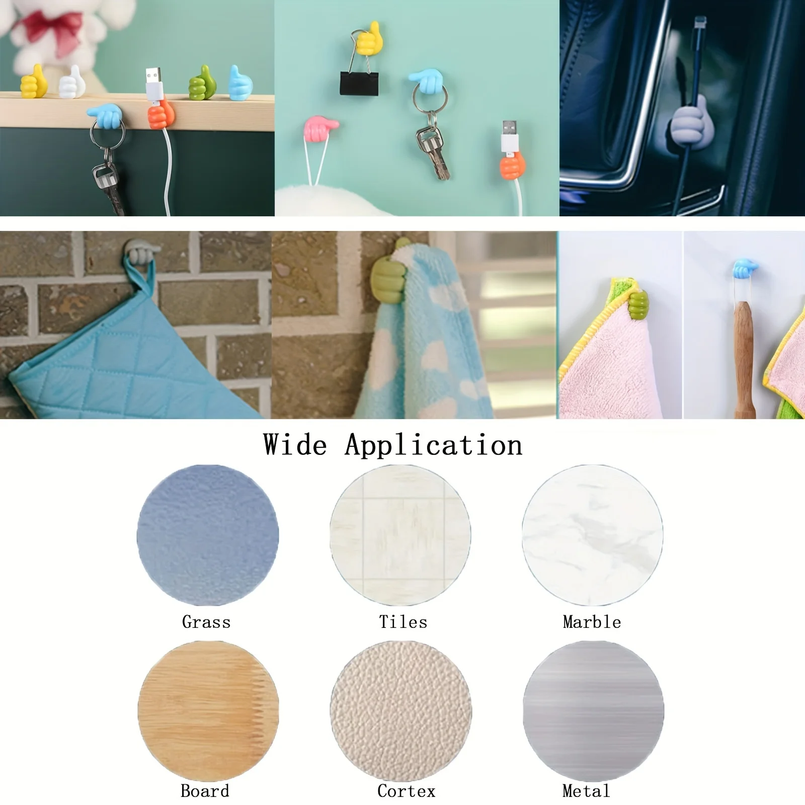 10 محاور خطافية على شكل يدوي، كابل ثابت، تخزين كابل البيانات، مدير كابل ثابت (لون عشوائي)