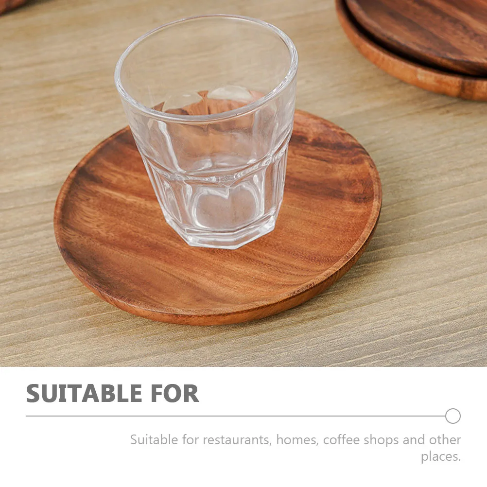 

2pcs Acacia Mangium Fruit Tray Heat-Resistant Snack Plate For Home Restaurant Coffee Shop Dessert Serving Tray Storage Holder