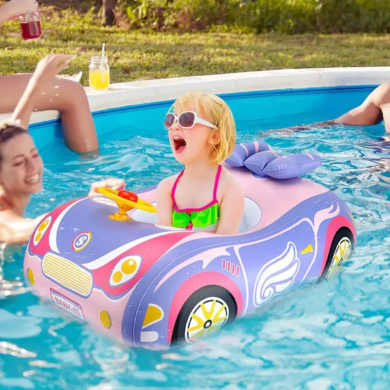 Flotadores para niños con forma de coche, flotador de piscina inflable, juguete de piscina para niños de 3 años, juguetes de piscina para fiestas en la playa y lagos, juegos al aire libre