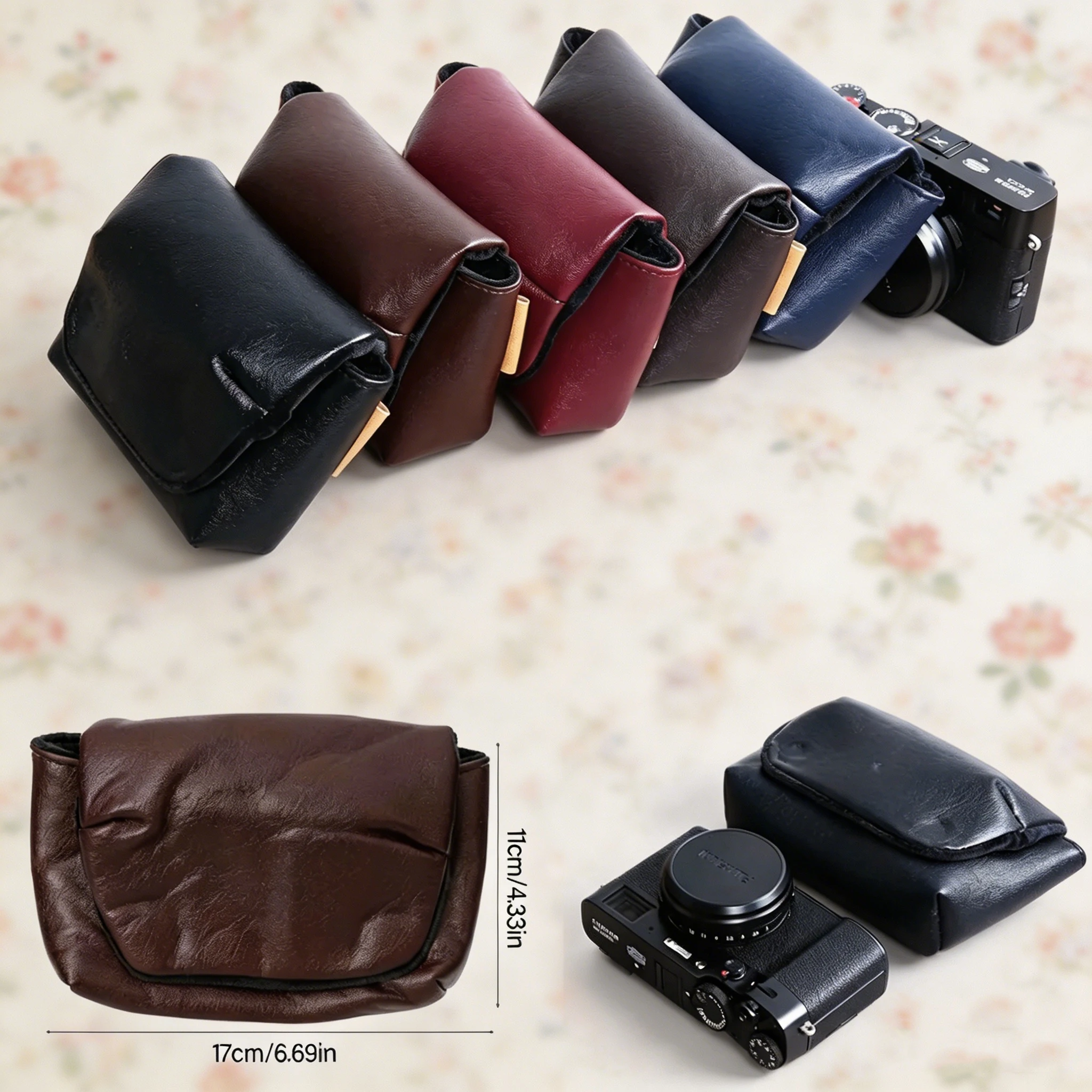 2026 Hot Retro PU Leather Camera Bag Wear-Resistant Case Cover for Canon Powershot V1 G7X3 G7X2 G7XIII G7XII SX740 SX73