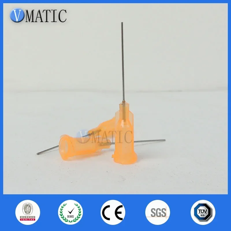 Free Shipping 100Pcs 1'' 23G Te Premier Dispensing Tips Dispensing Needles 1 Inch Length Dispense Needle