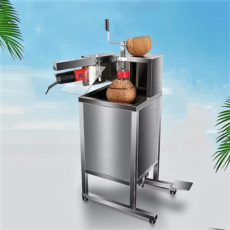 Electric Coconut Bottle Opening Machine Commercial Fresh Coconut Bottle Opening Machine
