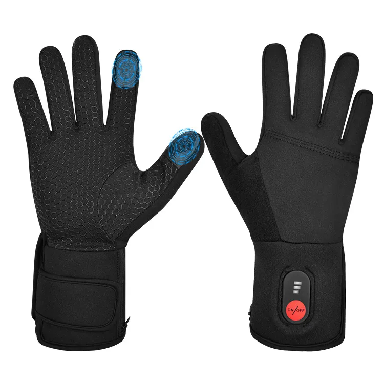 Ultra-Thin Heated Ski Gloves Warm and Safe with High-Capacity USB Rechargeable Battery Waterproof Electric Liners