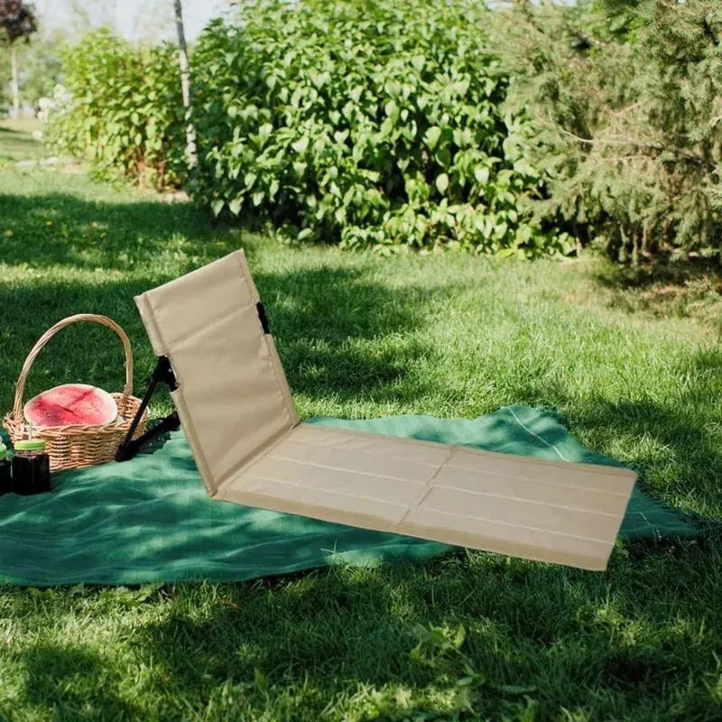 Portable Folding Beach Chair for Camping, Fishing & Garden Use - Lightweight Outdoor Lounge Chair with Backrest