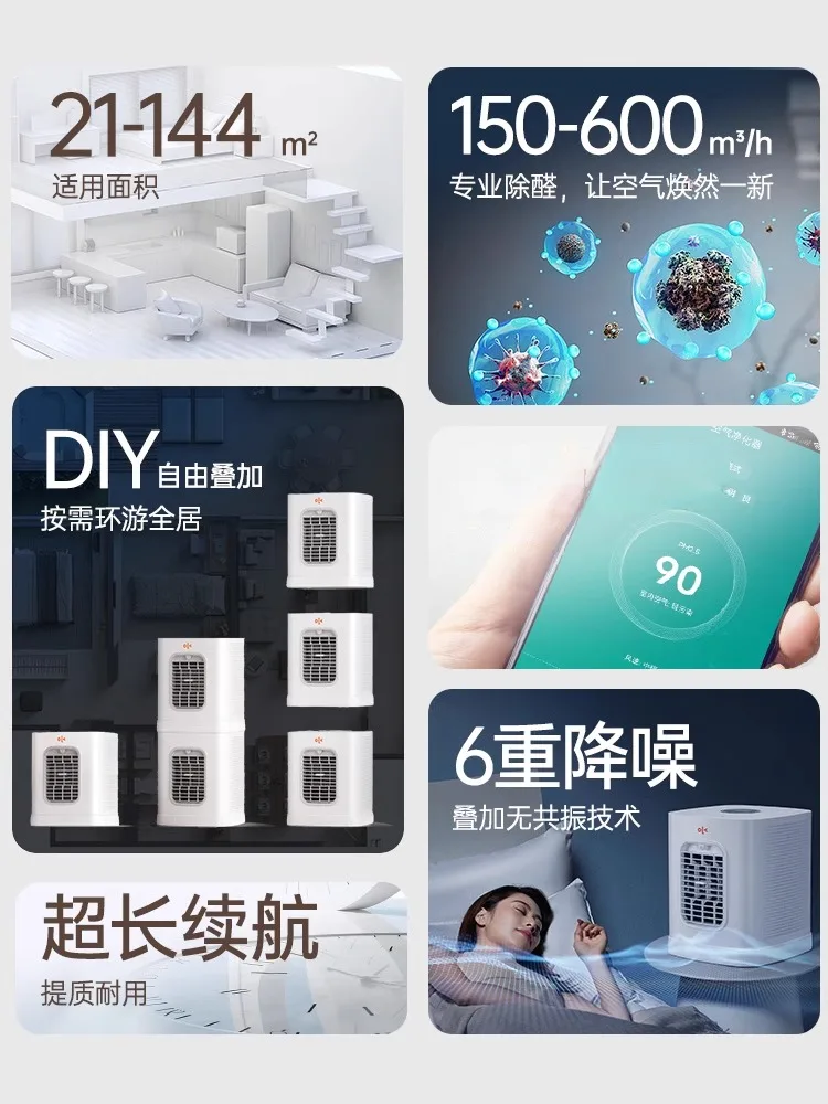 Air Purifier Formaldehyde Removal Household Pet Indoor Odor Removal Small Purifier Purificador De Aire Ambientador Hogar