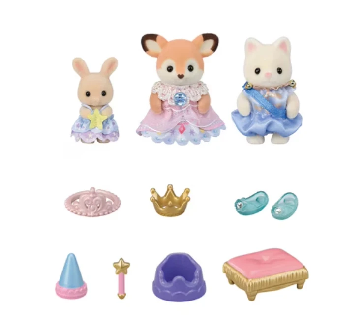 Japan Simulation Forest Baby Family Forest Anime Girl Concert  Elephant Deer Fruit Kawaii Gift For Kid Toys Birthday Gift