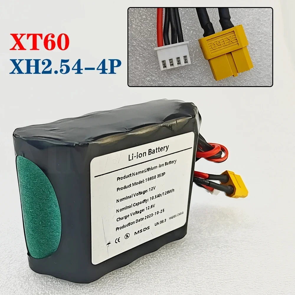 

12V 10500mAh Li-ion 3S3P Battery for Parrot Disco Various RC Airplane Quadrotor 12.6V High Capacity UAV