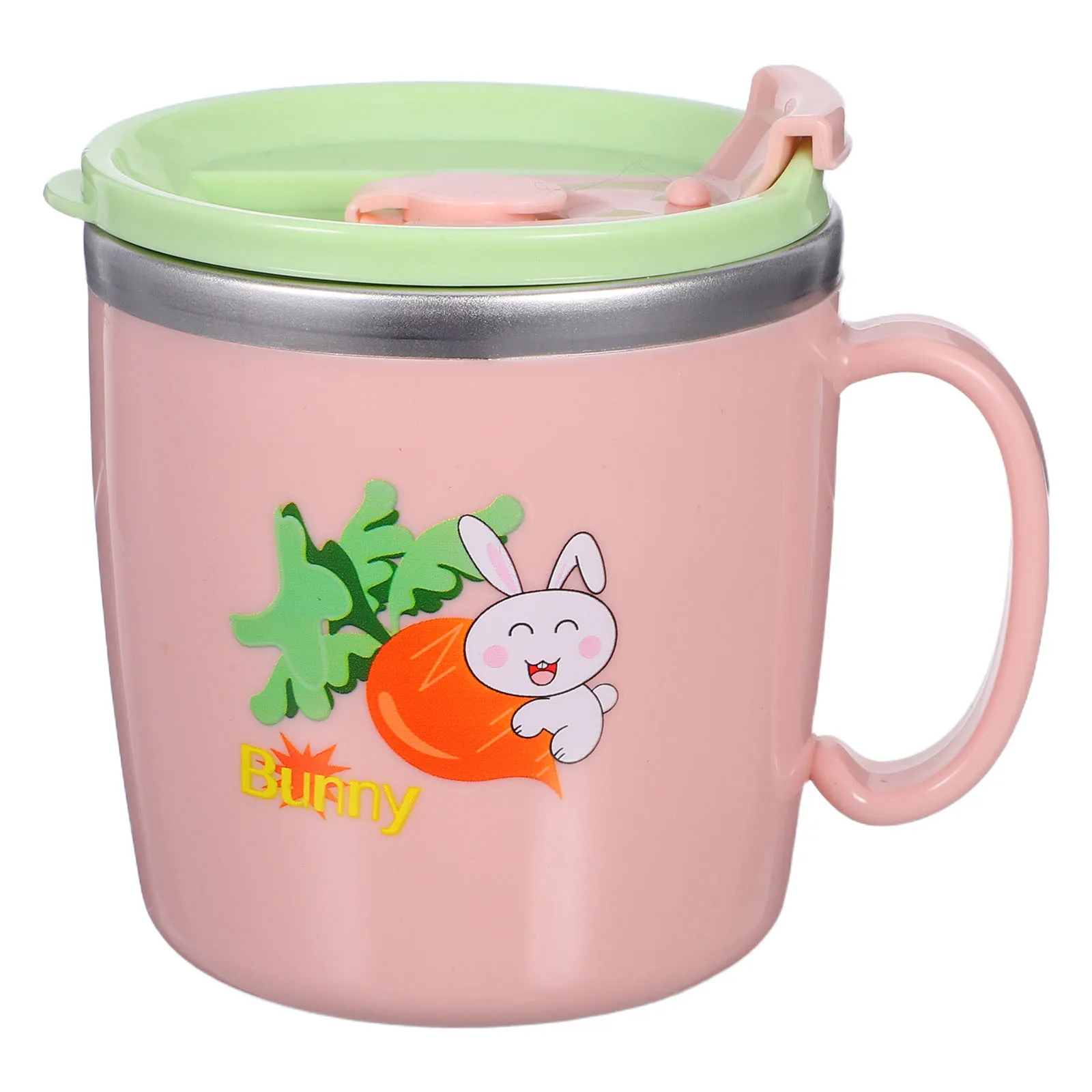 

280Ml Stainless Steel Straw Cup Baby Toddler Metal Drinking Bottle With Handle Measurement Scale Insulated Water Tumbler For