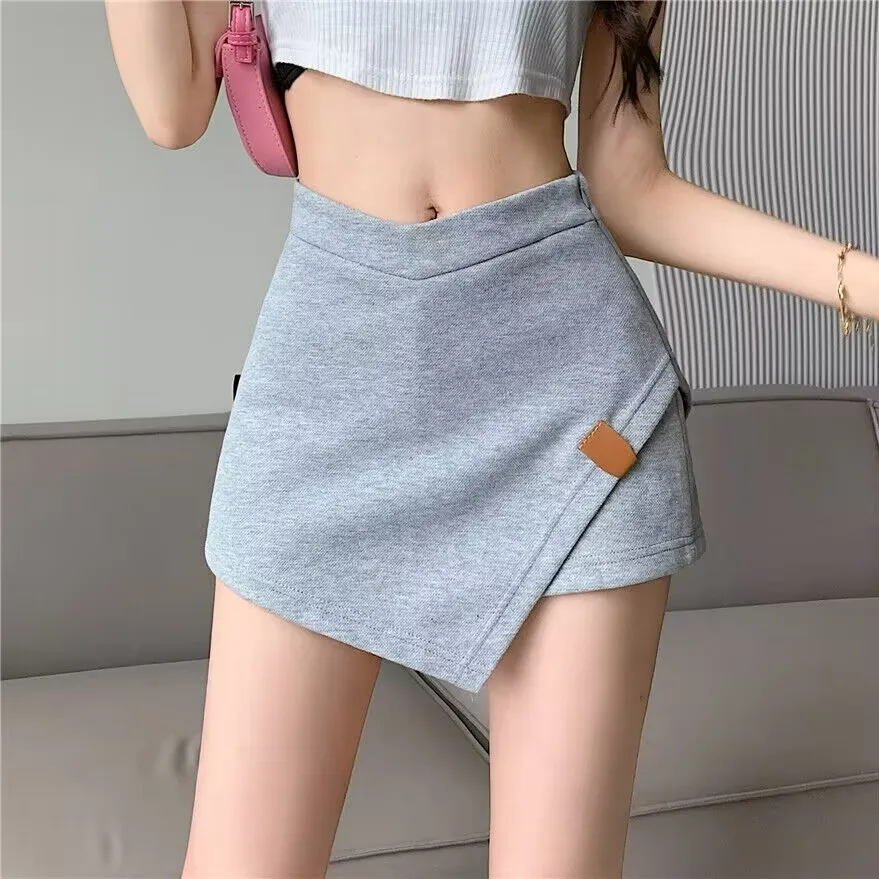 

Hot Girl V-Waisted Irregular Culottes Summer High Waist Y2k Casual Bottoms For Ladies Female Hip-wrapping Hot Pants Shorts 2025