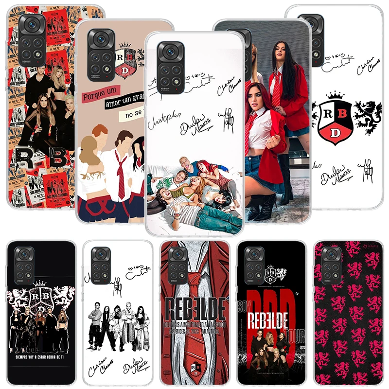 F-Fashion RBD R-Rebelde Phone Case For Xiaomi Redmi Note 13 14 12S 12 11S 11E Pro Plus 10 10S 11 11T + 14Pro 5G 4G Cover Coque N