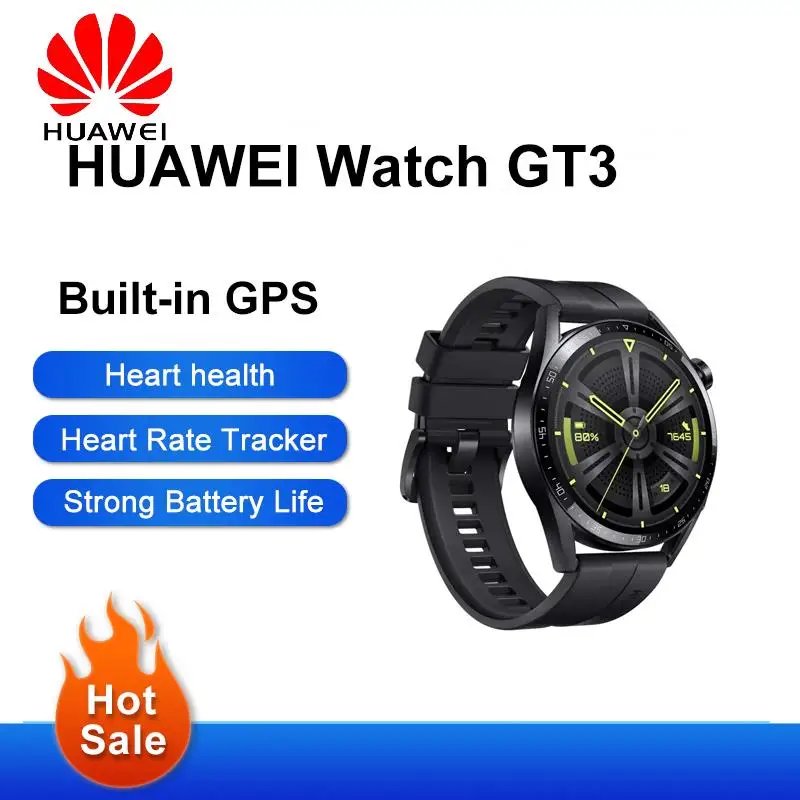 

Original HUAWEI WATCH GT 3 Smart Watch SpO2 Monitoring All-Day Battery Life Wireless Charging Accurate Heart Rate Monitoring GT3