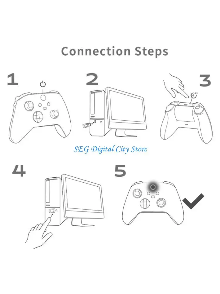 

U75B Low Latency Wireless Adapter for Controllers Enabling Direct Headphone Connection and Stable Gameplaying on
