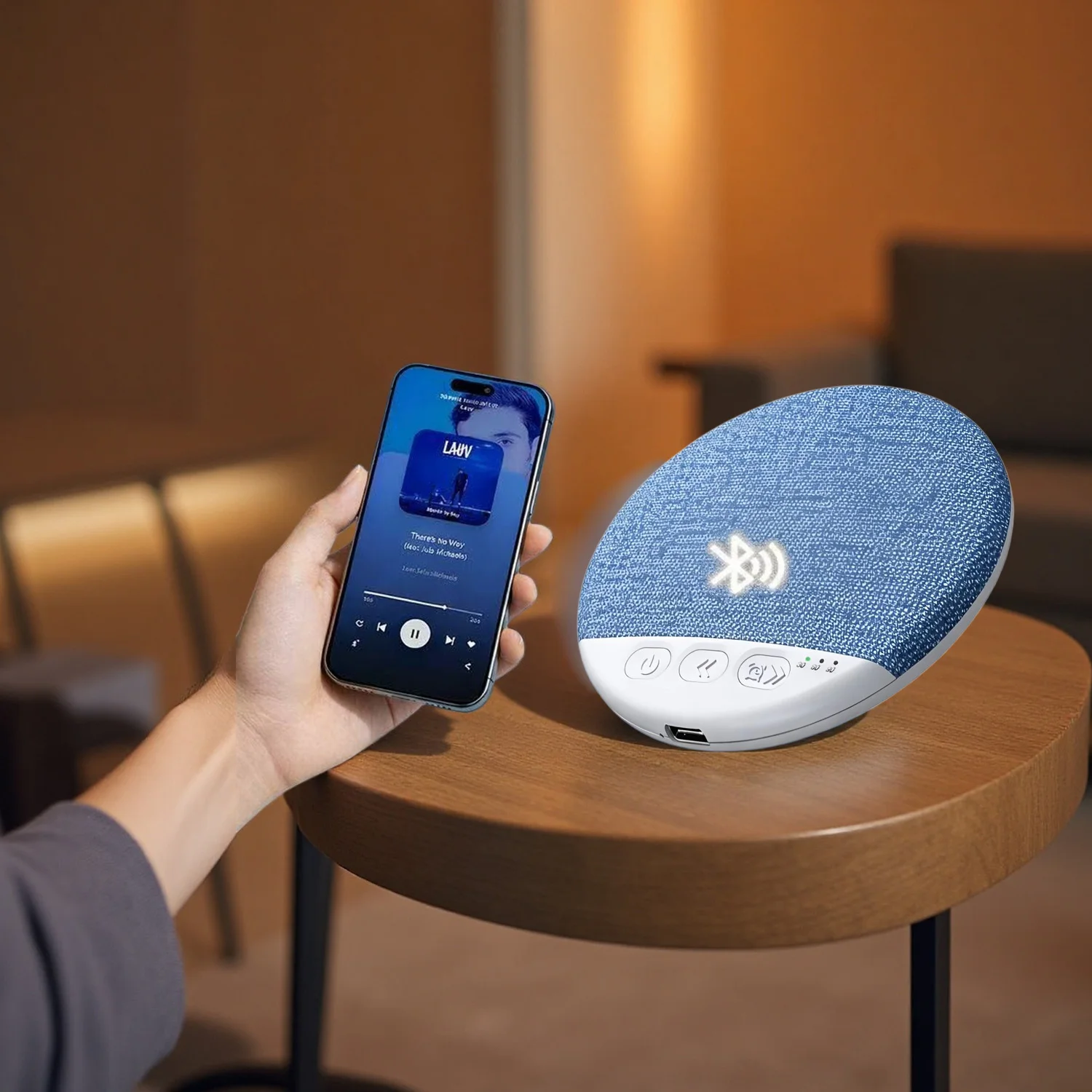 Sleep Aid Pillow Speaker Bluetooth 5.4 Wireless Mini White Noise Speaker Adjustable Timers,Long-Lasting Battery for Deep Sleep
