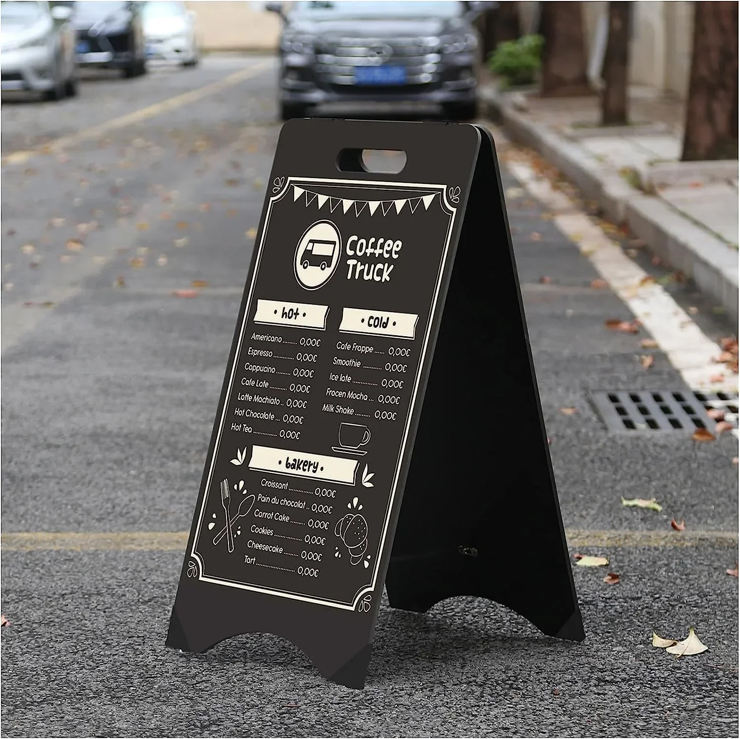 A-shaped Double-sided Blackboard Floor Standing Store Commercial Advertising Billboard Bar Coffee Shop Movable Display Board