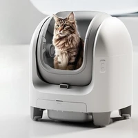 Arenero automático cerrado grande para gatos