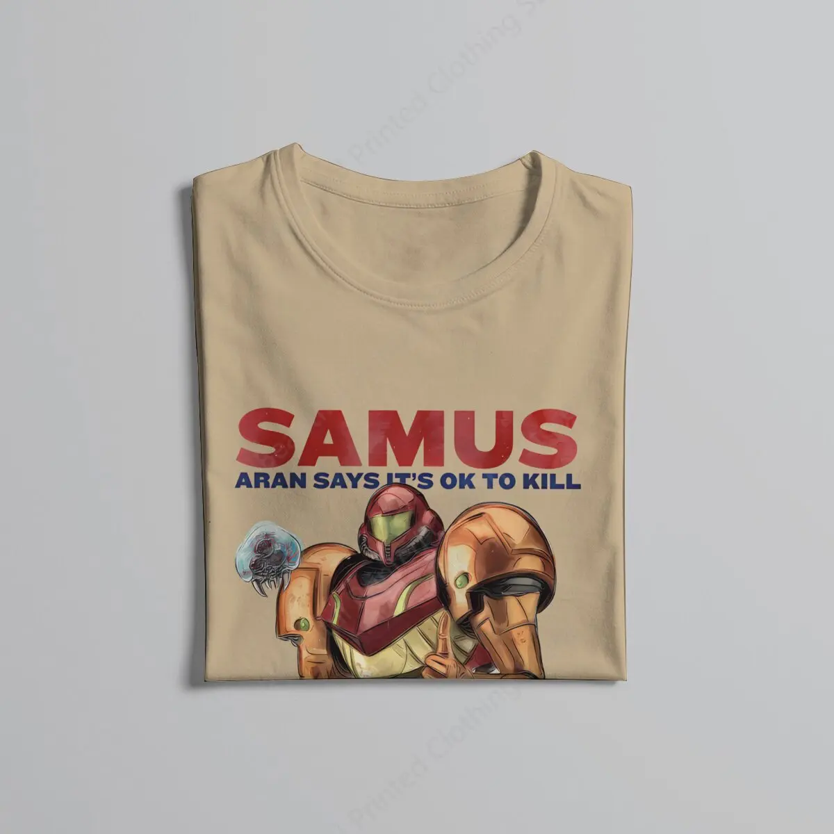 تي شيرت للرجال والنساء مطبوع على لعبة ساموس آران ميترويد بأكمام قصيرة ، توبات كاجوال جيدة التهوية ، ملابس شارع فضفاضة #4
