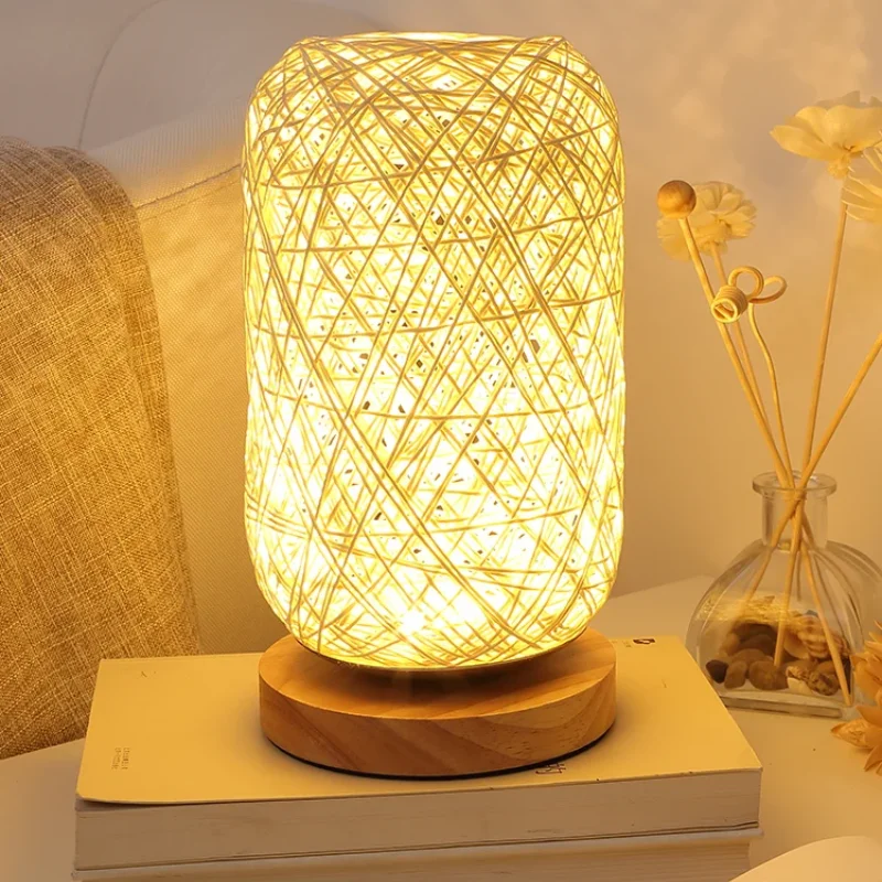 Bedroom Bedside Lamp Atmosphere Small Night Light Starry Sky Projection Creative Art Girl Luminaire Touch Charging Table Glow