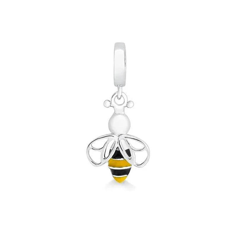 New 925 Sterling Silver Bee Butterfly Garden Pendans Hang Beads Diy Fit Original Pendant Charm Bracelet Necklace Women Jewelry
