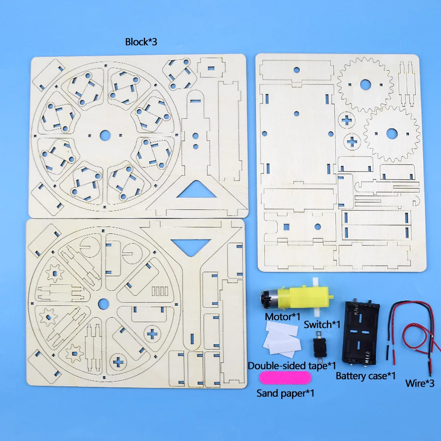 DIY Electronic Kit Ferris Wheel Assembly Model STEM Toys for Children Educational Science Experiment Kit Physics Toys Kids Gifts