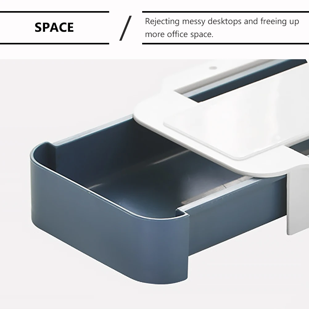 

Table Bottom Pen Box Under Desk Case Hidden Drawer Adhesive Office Organizer Holder Desktop Pencil