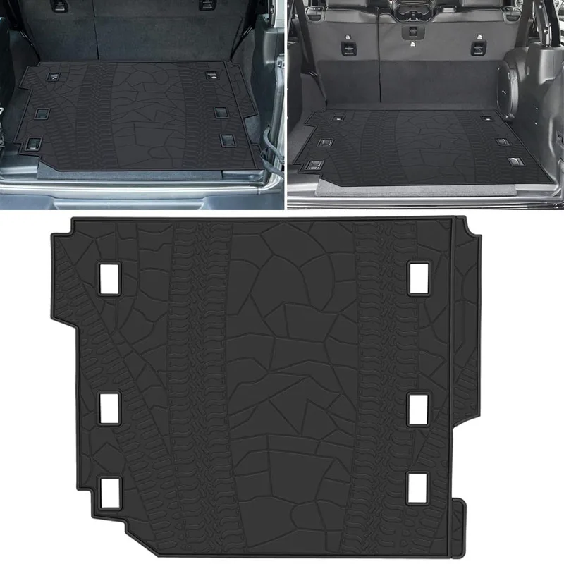 Trunk Cargo Liner Mat Tray Fit for Jeep Wrangler JL JLU Sport Sahara Freedom Rubicon Unlimited 2018 - 2024 Subwoofer