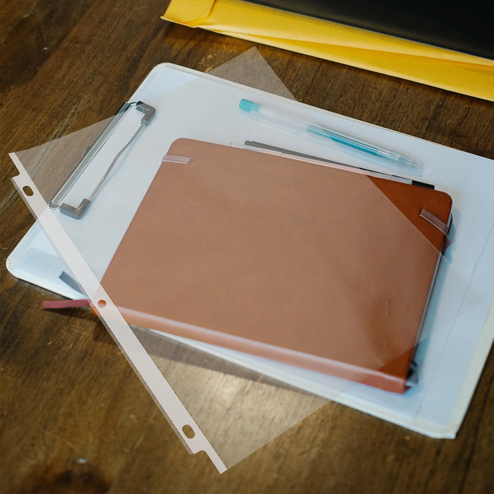 50Pcs A4 Clear Page Protectors Heavy Duty Plastic Sheet Protectors Binder Sleeves Transparent Document Holder File Storage Bulk