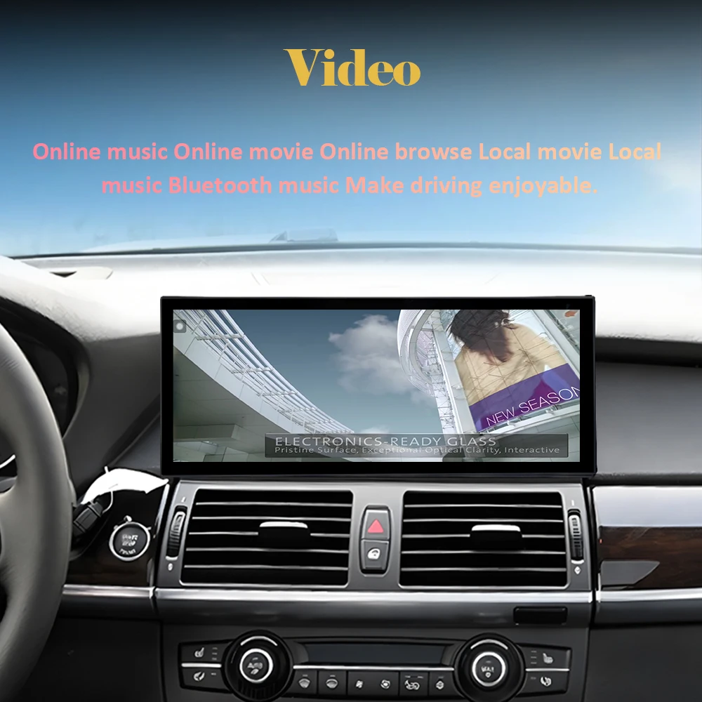 نظام تحديد المواقع والملاحة DVR WIFI لسيارات BMW X5 E70 X6 E71 2008-2013 CCC CIC نظام سيارة الصوت مشغل وسائط متعددة 12.3 "DSP ستيريو شاشة تعمل باللمس