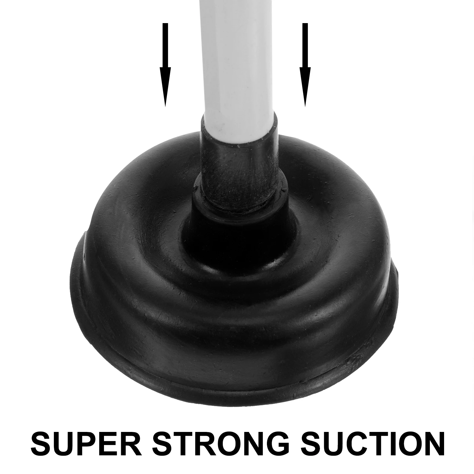 

Heavy Duty Toilet Plunger Reinforced Construction High Pressure Unclogging Tool Bathroom Kitchen Home Office Hotel Use Durable