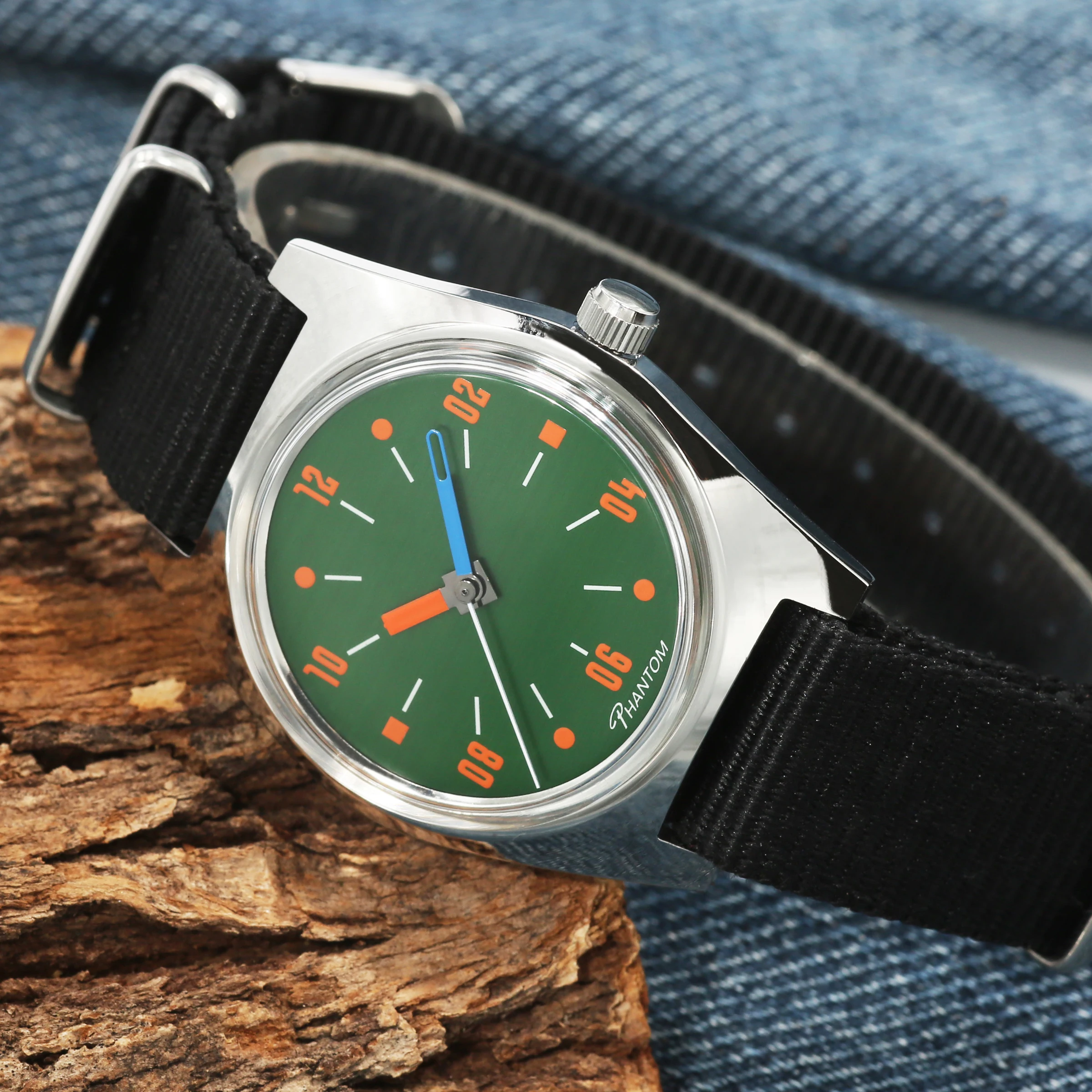 فانتوم 36 ملم ساعة ميكانيكية يدوية للرياح 7120 مقاومة للماء بتصميم باوهاوس للرجال بالجملة #3