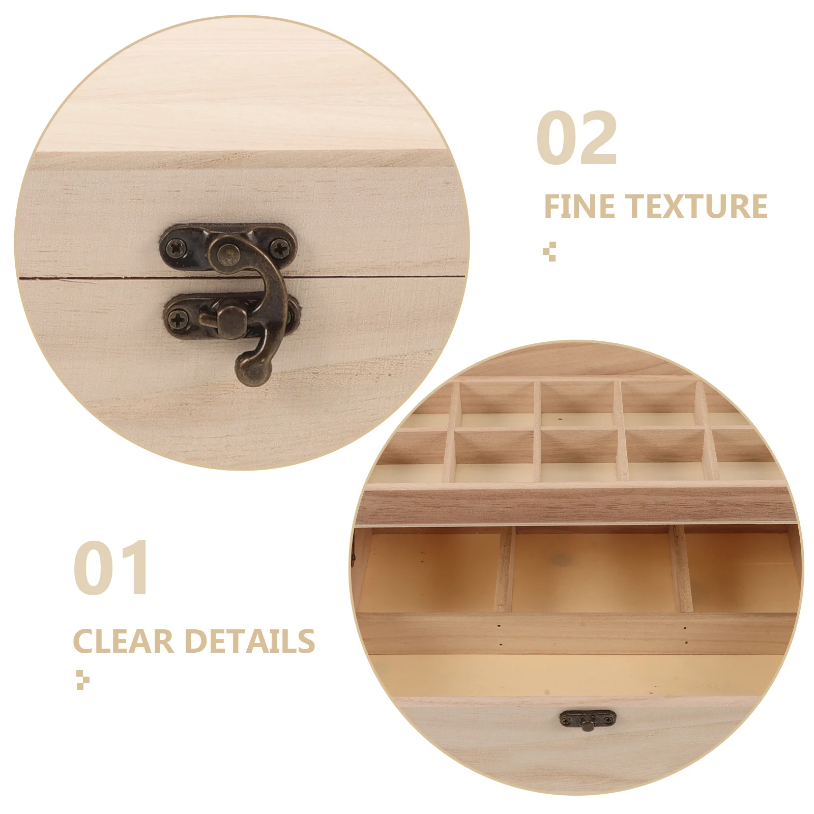 Jewelry Wooden Box DIY Wood Jewelry Box with Locking Clasp Rustic Jewelry Box Earring Jewelry Box for Home Wedding DIY Projects