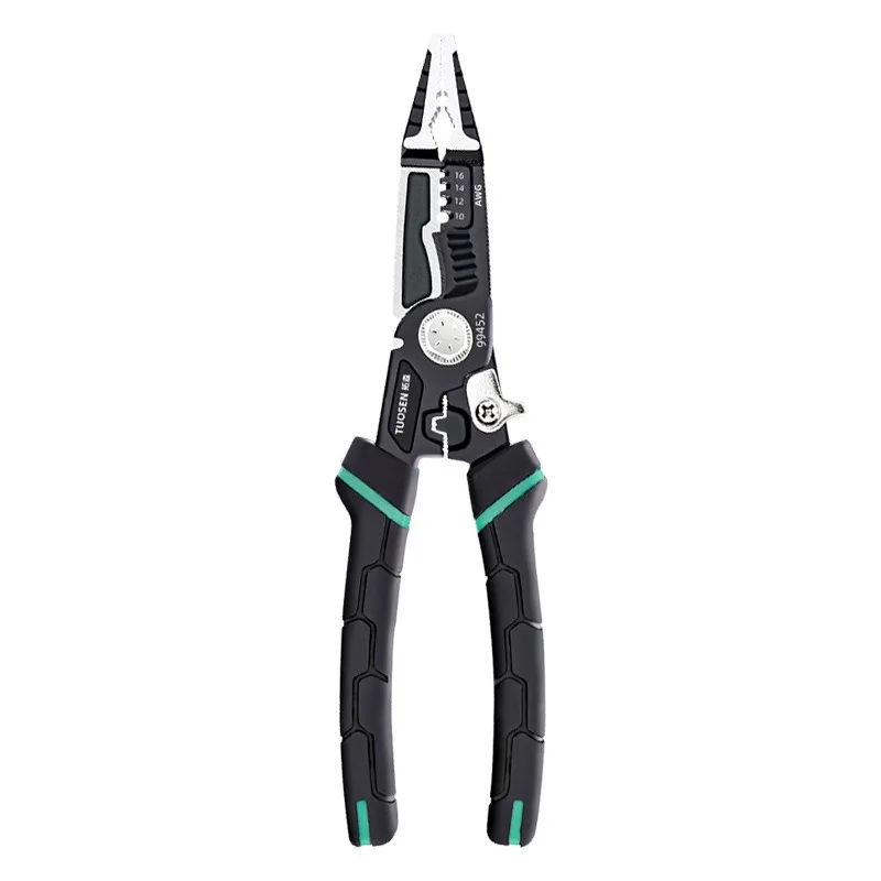 9-in-1 Stripper 8.5in Wire Stripper Crimping Tool Multifunctional Stripper Breaking Pliers Multi-functional Pliers