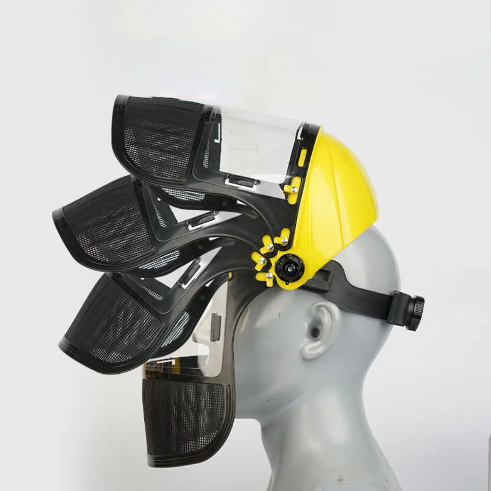 

Splash Resistant Full Face Protective Mask PVC Mesh Safety Helmet Hat Gardening Forestry Protection Clear Face Shields Weeding