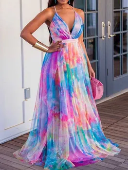 בתוספת גודל נשים בגדים 2xl 3xl 4xl 5xl הקיץ שמלות ערב סקסיות אלגנטי ויפות halterneck