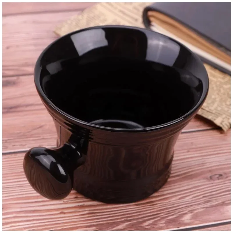 Hot Sale 2026 YAQI Black Color Shaving Bowl ABS Plastic Shaving Brush for Men