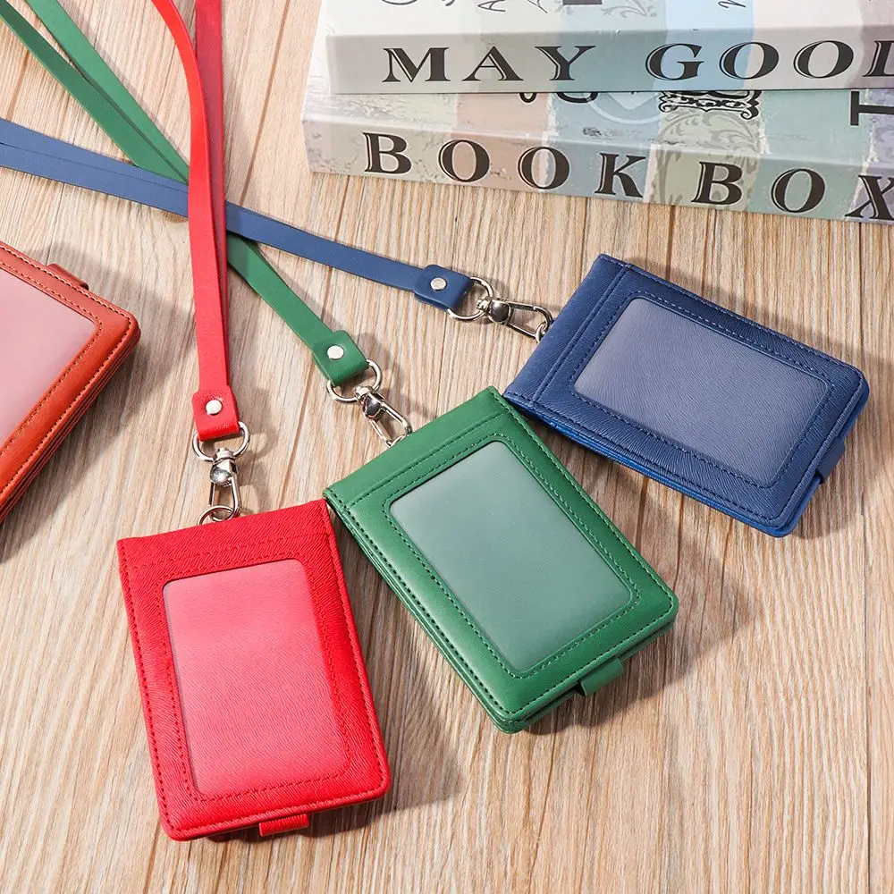 حامل شارة اسم متعدد الوظائف للرجال والنساء ، بولي Leather الجلود ، حاملي بطاقة العمل مع الحبل ، بطاقة الائتمان المصرفية ، معرف الأعمال #3