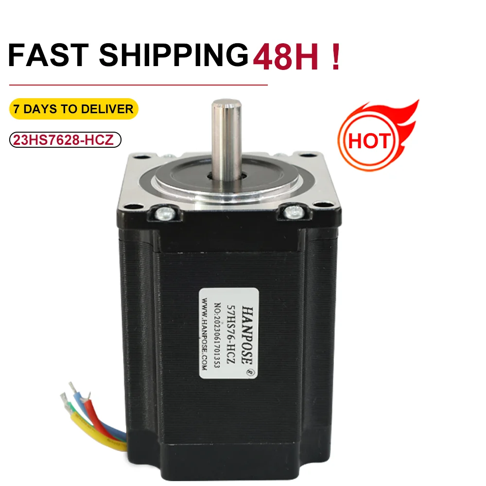 1.8 Degree 23HS7628-HCZ 4 Leads Nema 17 Stepper Motor 2 Phase 23HS7628-HCZ 1.7A Torque 0.7N.m For CNC Laser 3D Printer 12V