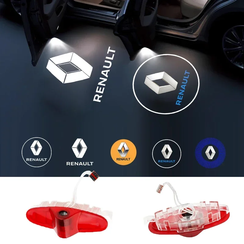 2pcs For Renault Laguna Espace 2 5 Vel Satis Latitude Talisman Megane LED Car Door Decoration Welcome Lights Projector Logo Lamp