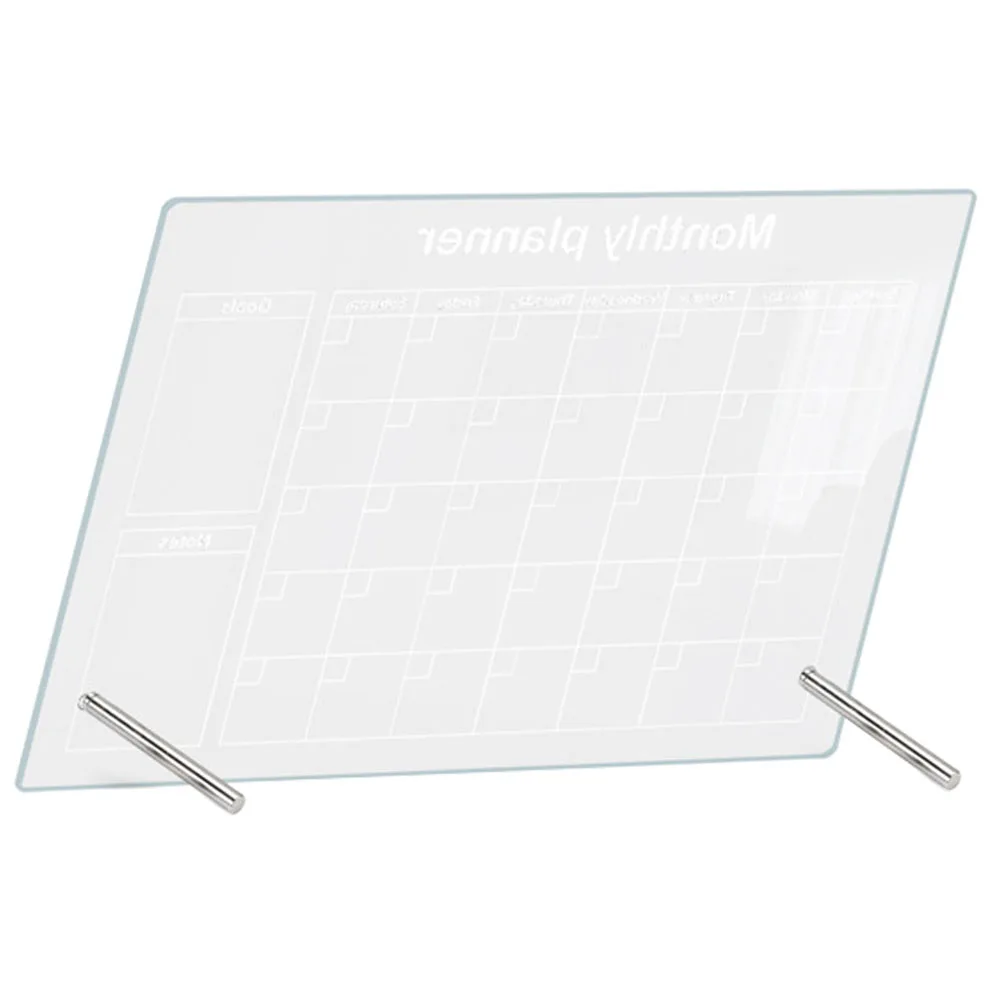 

Transparent Dry Erase Desktop Memo Acrylic Board Office Fridge Whiteboard Reusable Clean Tidy Smooth Desk Accessories 7cm Ad
