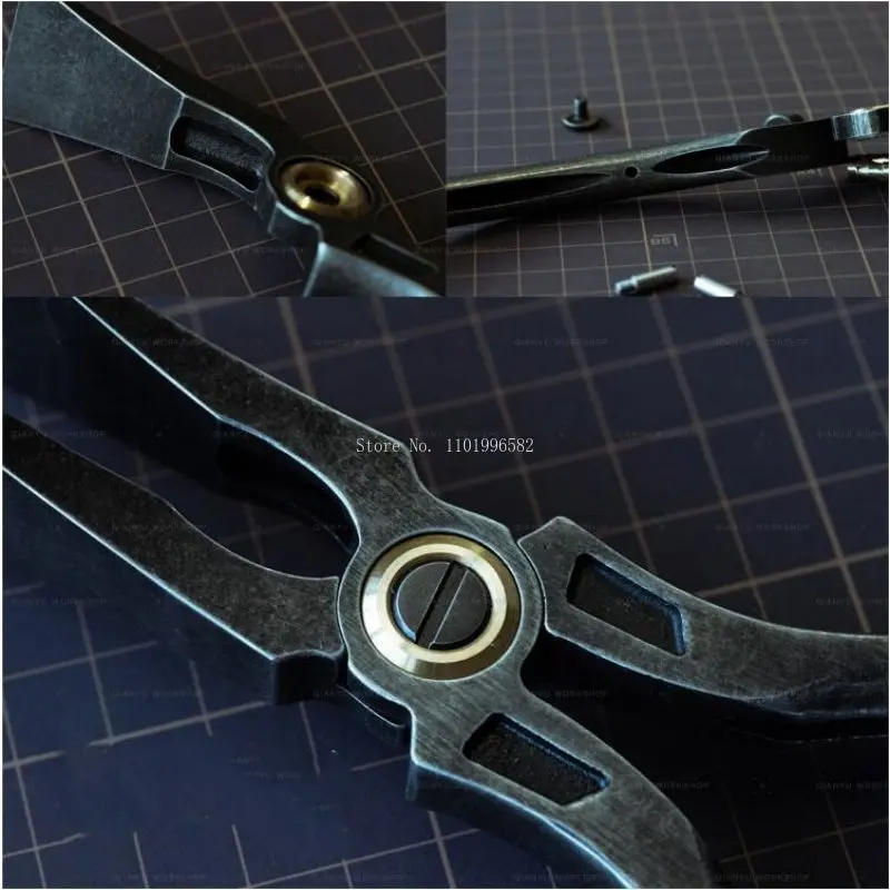 High Hardness Flat Mouth Pliers Leather Edge Stitch Finishing Tumbling Edge Turning Bag Clamping Edge Bone DIY Leather Tool