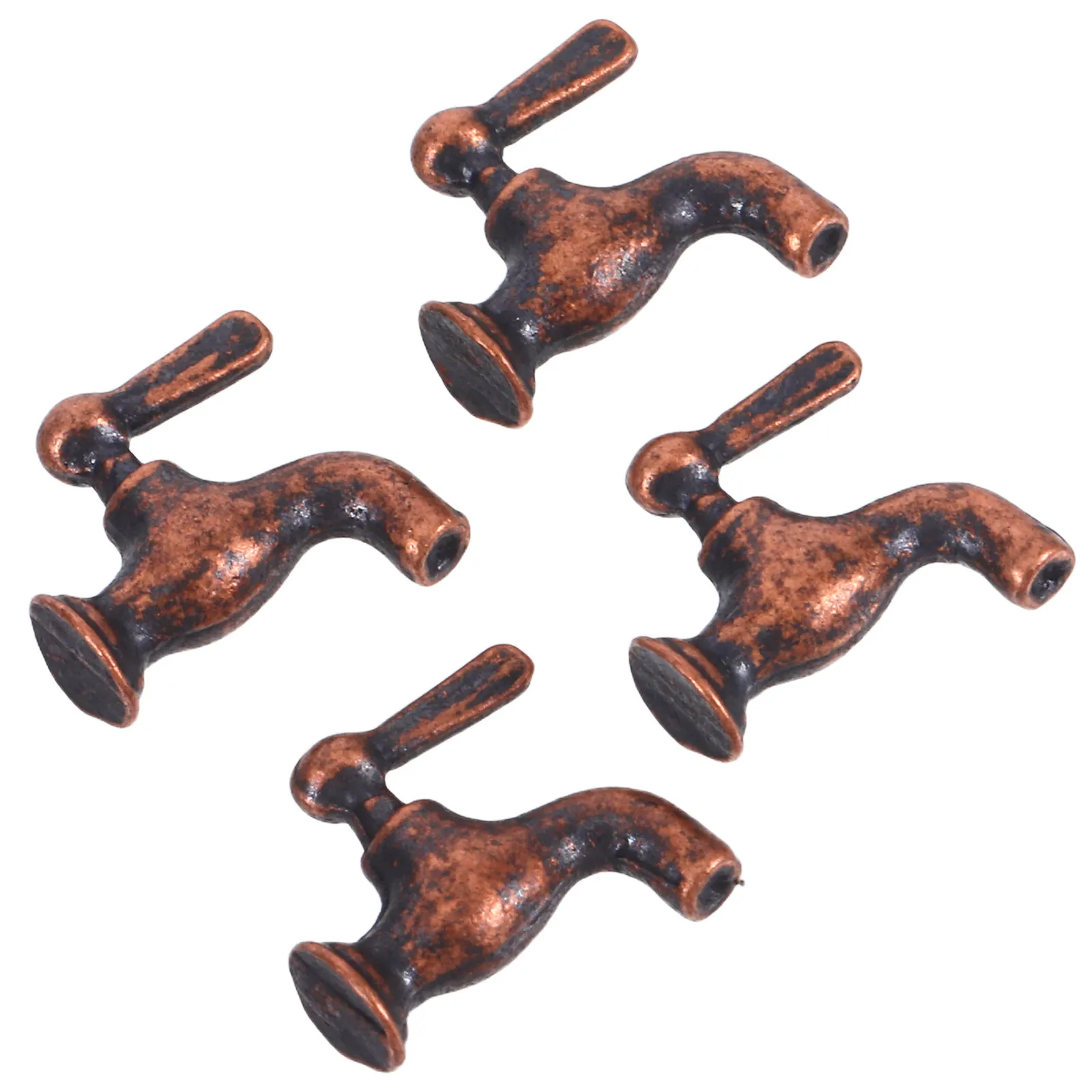 

Набор из 4 миниатюрных смесителей для кукольного домика, масштаб 1:12, реалистичные аксессуары для кухни и ванной, микросмеситель для мини-раковины