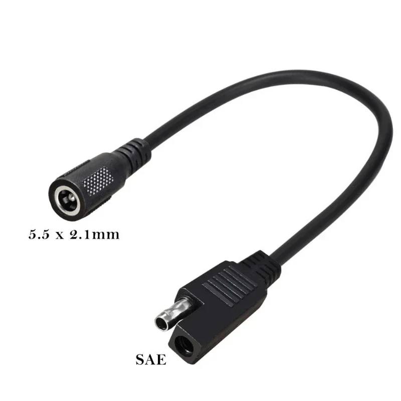 SAE to DC 5.5*2.1 Power Cord Cable For solar panels in car and motorcycle SAE to DC 5521 Power Cable Cord SAE 5.5*2.1 Power Line